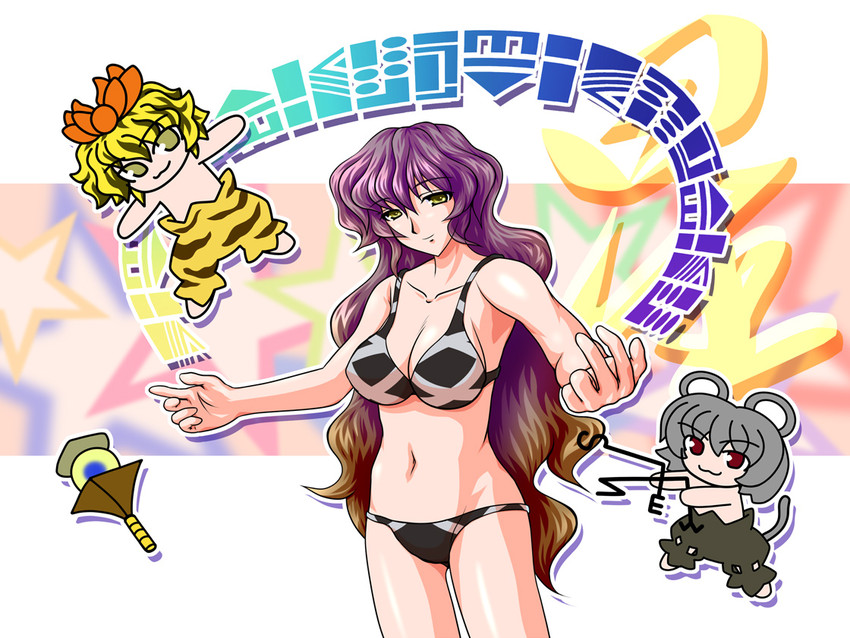 nazrin, hijiri byakuren, and toramaru shou (touhou) drawn by fue_(fuef)