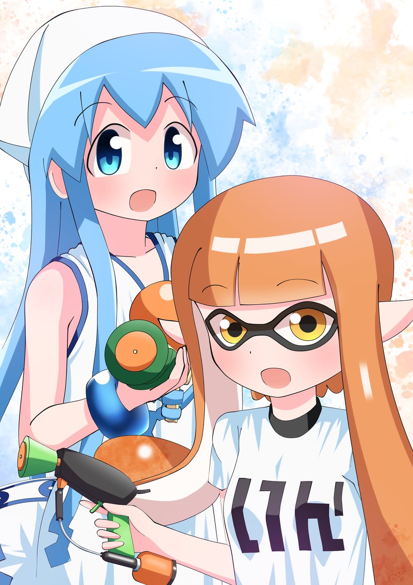 inkling player character, inkling girl, ikamusume, and kaori (splatoon and 3 more) drawn by msb_115mc