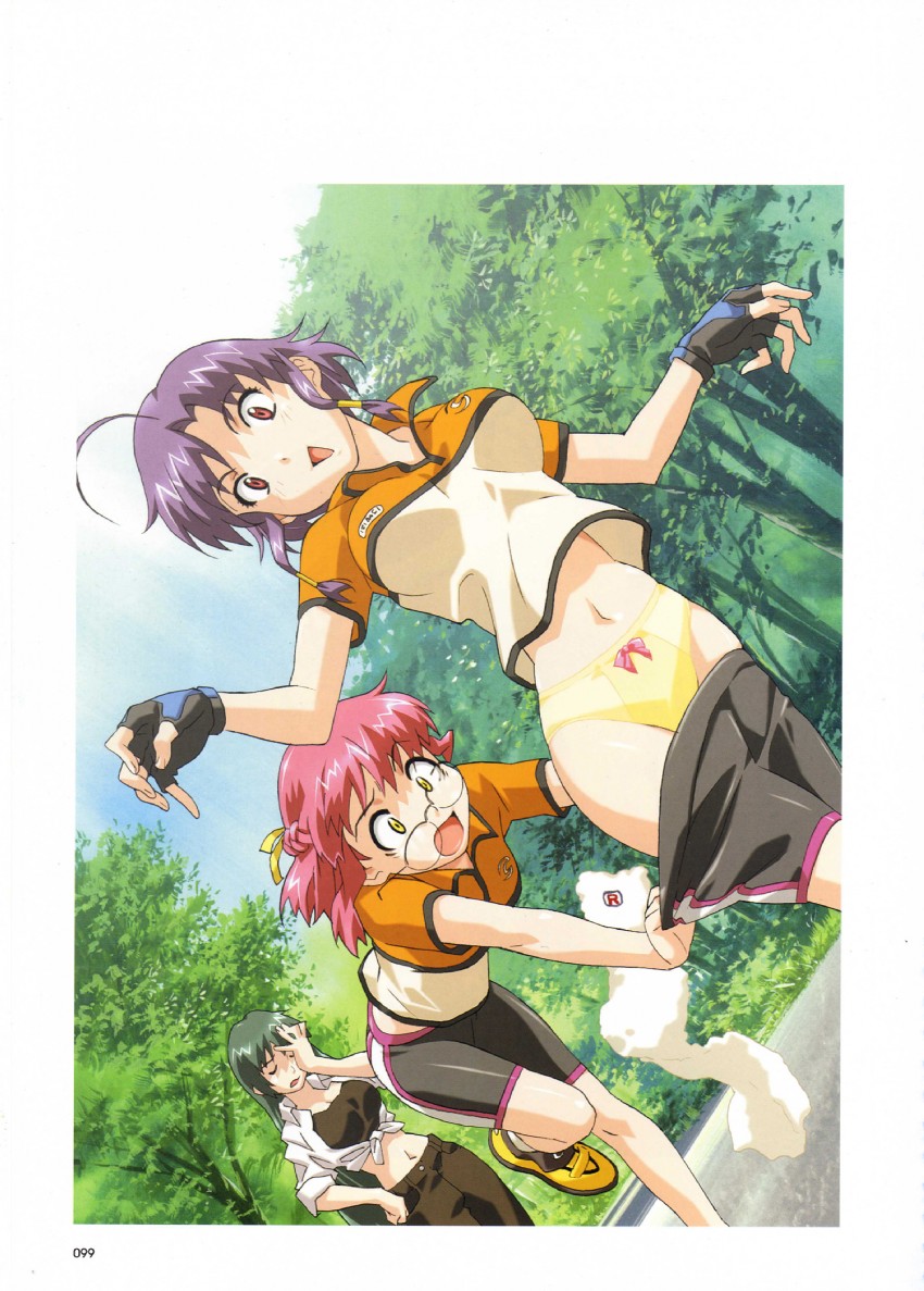 ishibashi tsubame, maruishi otona, and tsurudo misui (separate blue) drawn by happoubi_jin