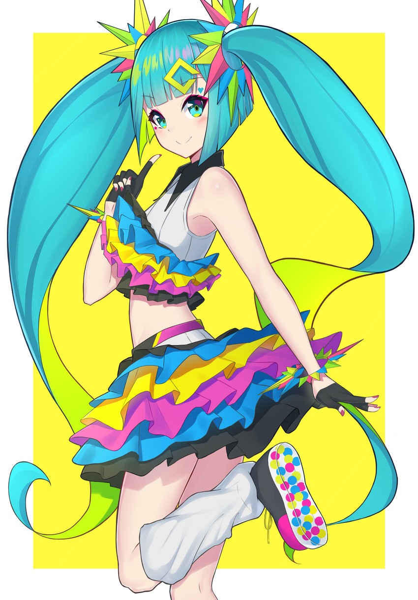 hatsune miku (vocaloid and 1 more) drawn by bib_(bibboss39)