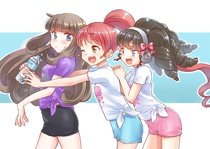 kurosu aroma, shiratama mikan, and gaaruru (pretty series and 1 more) drawn by okiru