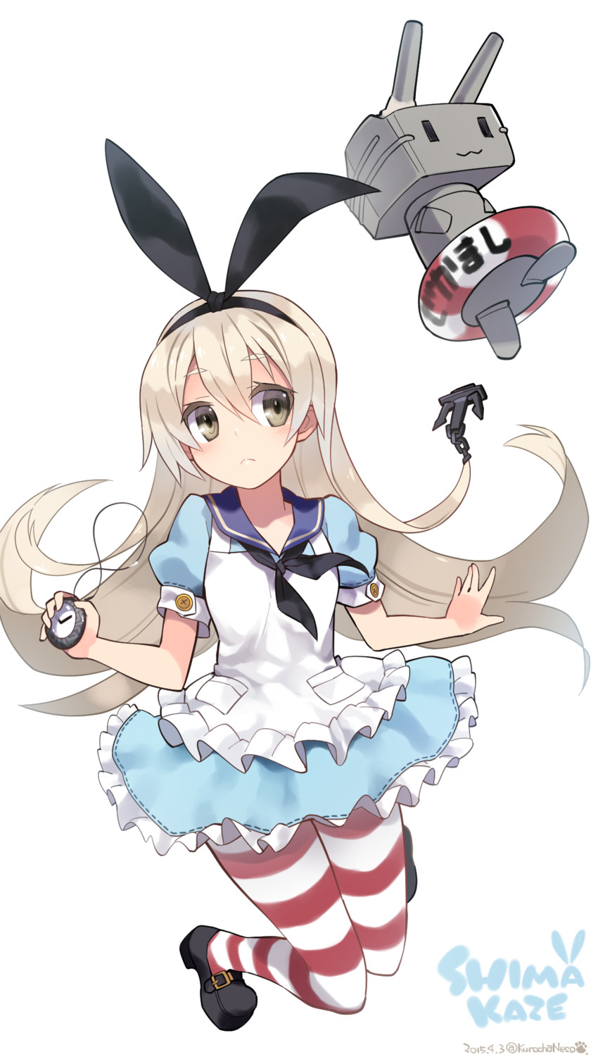 shimakaze, rensouhou-chan, and alice (kantai collection and 1 more) drawn by kuro_chairo_no_neko