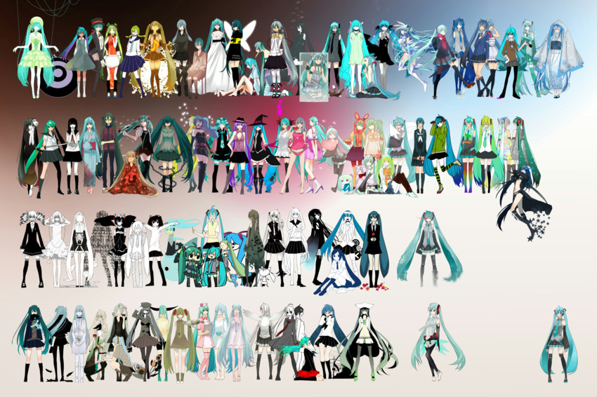 hatsune miku and aimaina (vocaloid and 71 more) drawn by pixiv_1682608