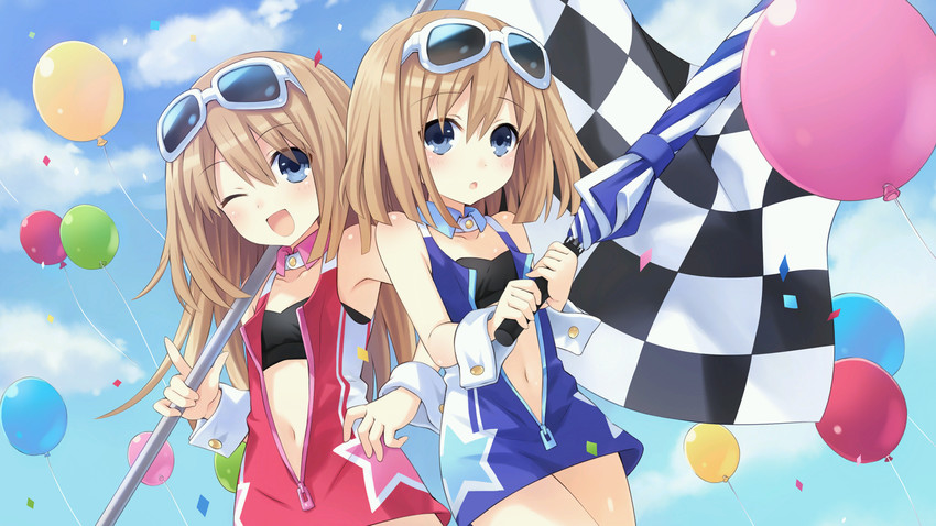 rom and ram (neptune and 1 more) drawn by tsunako