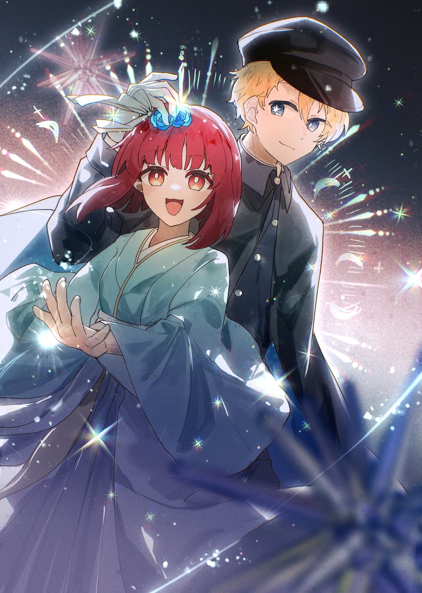 arima kana and hoshino aquamarine (oshi no ko) drawn by akirarec
