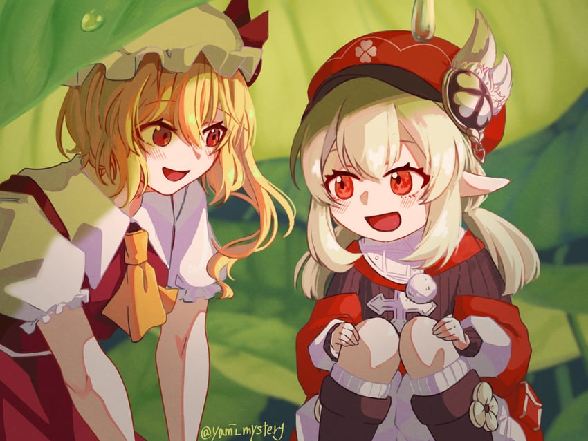 flandre scarlet and klee (touhou and 1 more) drawn by yami_mystery