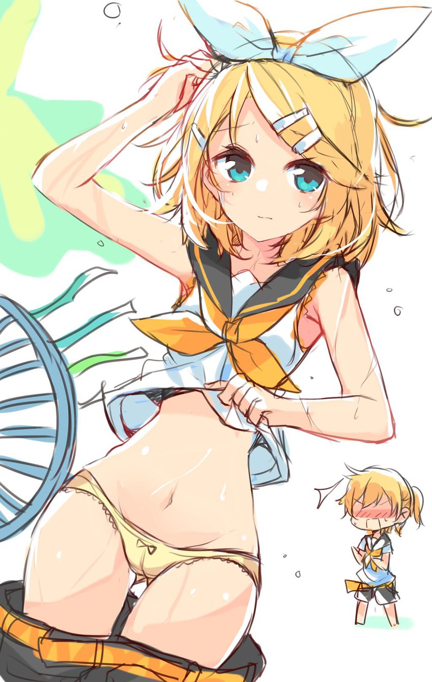kagamine rin and kagamine len (vocaloid) drawn by hajime_kaname