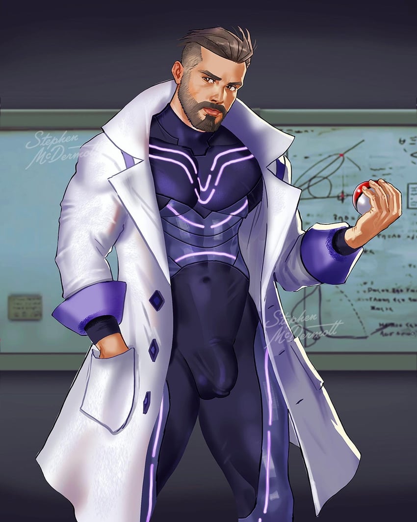 professor turo (pokemon and 1 more) drawn by stephendraws