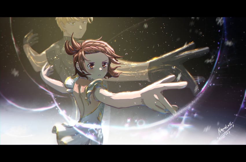 yuitsuka inori and akeuraji tsukasa (medalist) drawn by nameless_neet
