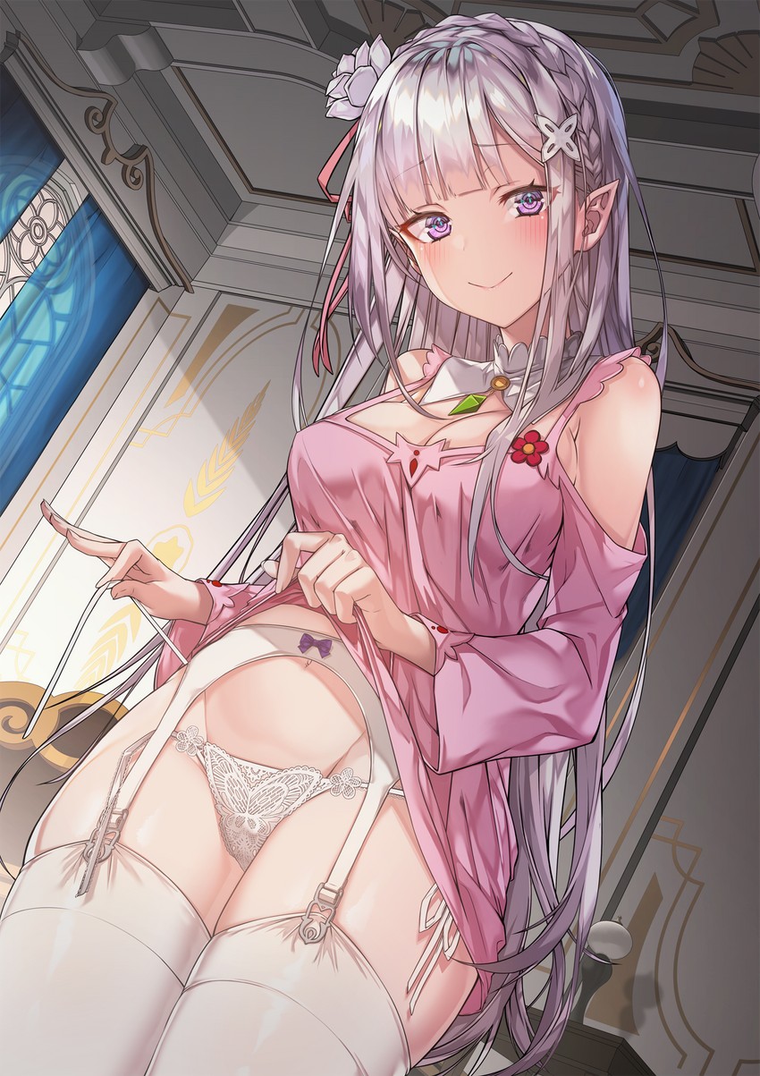 emilia (re:zero kara hajimeru isekai seikatsu) drawn by kinos_(kw00789)