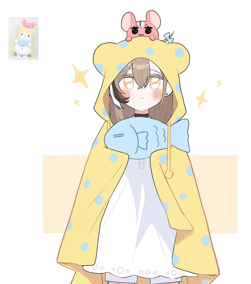 nanashi mumei, hakos baelz, and marumofubiyori (hololive and 2 more) drawn by xx_tk9