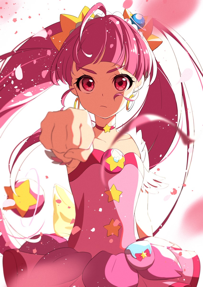 hoshina hikaru and cure star (precure and 1 more) drawn by eriko_(nakaeri_gogo)