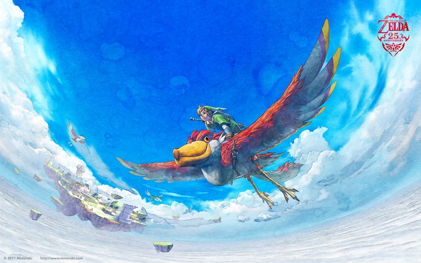 link and loftwing (the legend of zelda and 1 more) drawn by takumi_wada