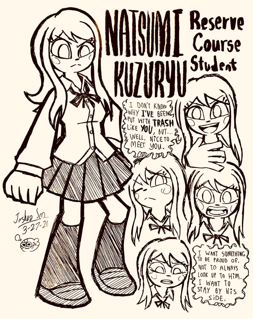 kuzuryu natsumi (danganronpa and 1 more) drawn by josh-s26