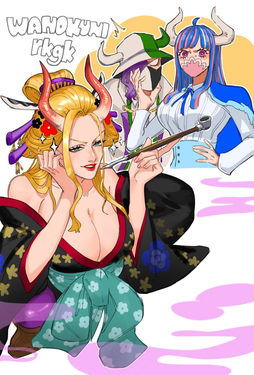 ulti, page one, and black maria (one piece) drawn by yato_0410