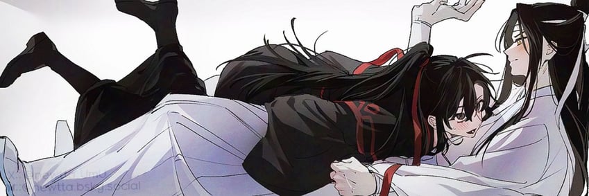 wei wuxian and lan wangji (modao zushi) drawn by newtta_umu