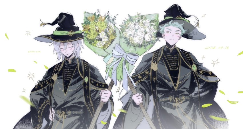 silver vanrouge and sebek zigvolt (twisted wonderland) drawn by salttt_twst