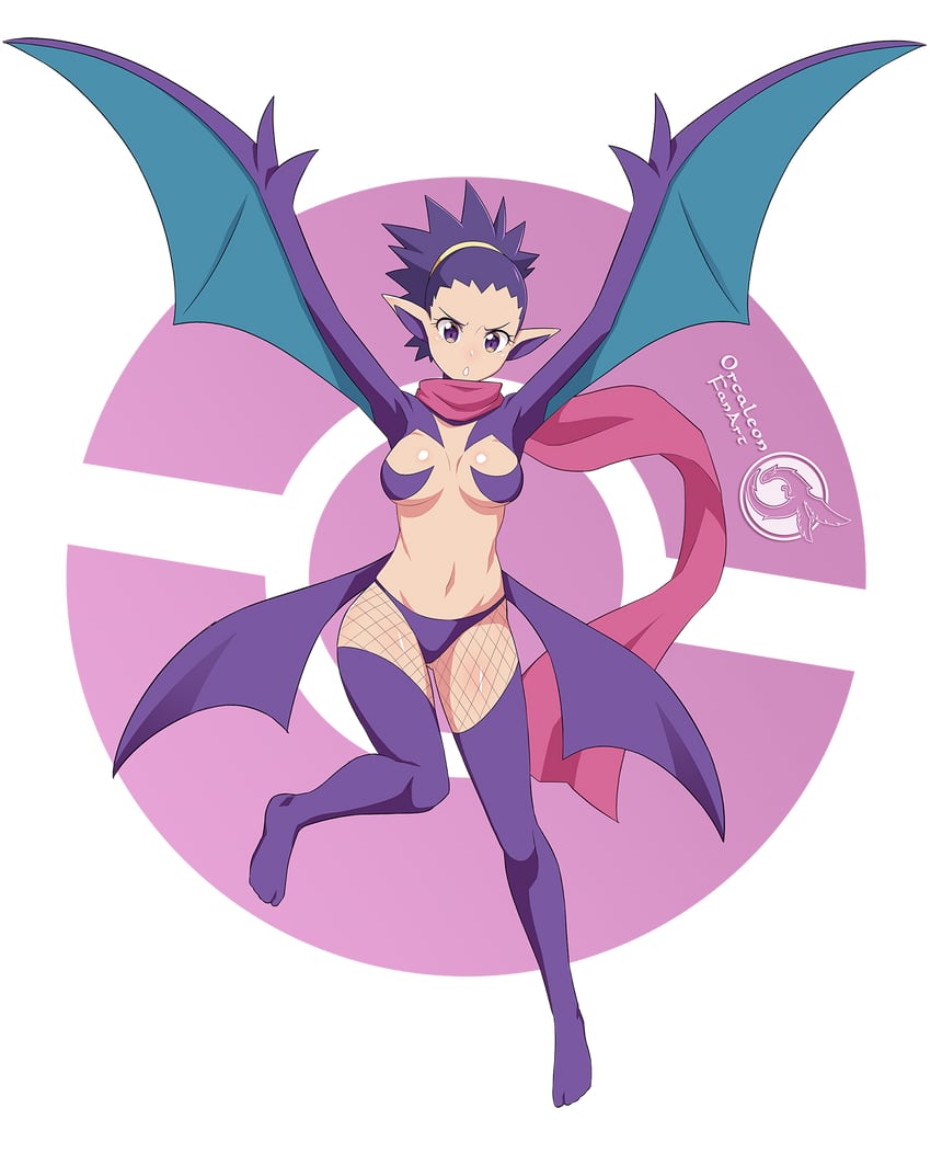 crobat and janine (pokemon and 1 more) drawn by orcaleon