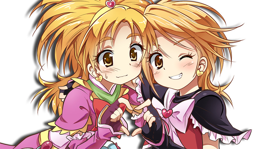 misumi nagisa, cure black, hyuuga saki, and cure bloom (precure and 3 more) drawn by teio_(teiotei)