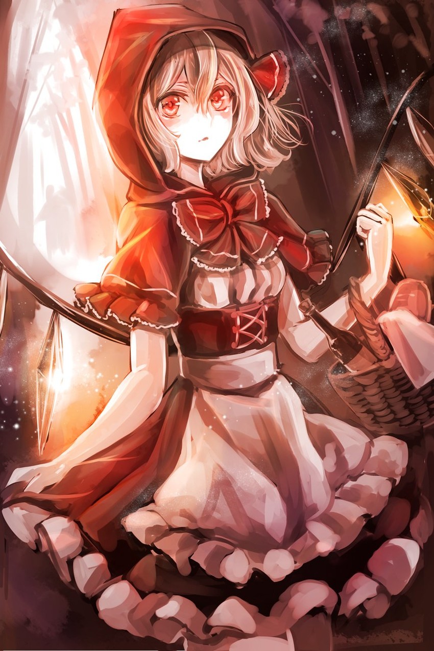 flandre scarlet and little red riding hood (touhou and 1 more) drawn by jan_(lightdragoon)