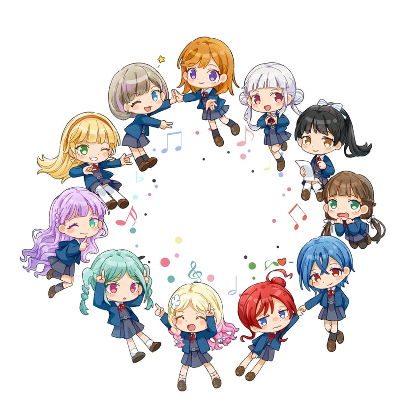 shibuya kanon, heanna sumire, tang keke, arashi chisato, hazuki ren, and 6 more (love live! and 1 more) drawn by sdrzkaige