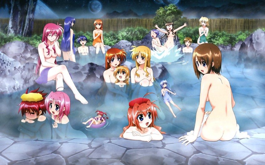 fate testarossa, takamachi nanoha, yagami hayate, vivio, vita, and 8 more (lyrical nanoha and 1 more) drawn by okuda_yasuhiro