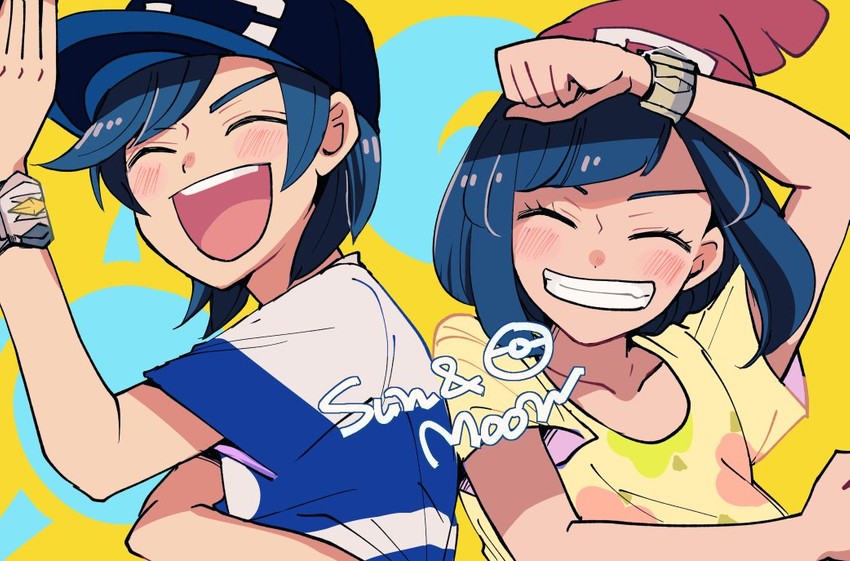 selene and elio (pokemon and 2 more) drawn by atsumi_yoshioka