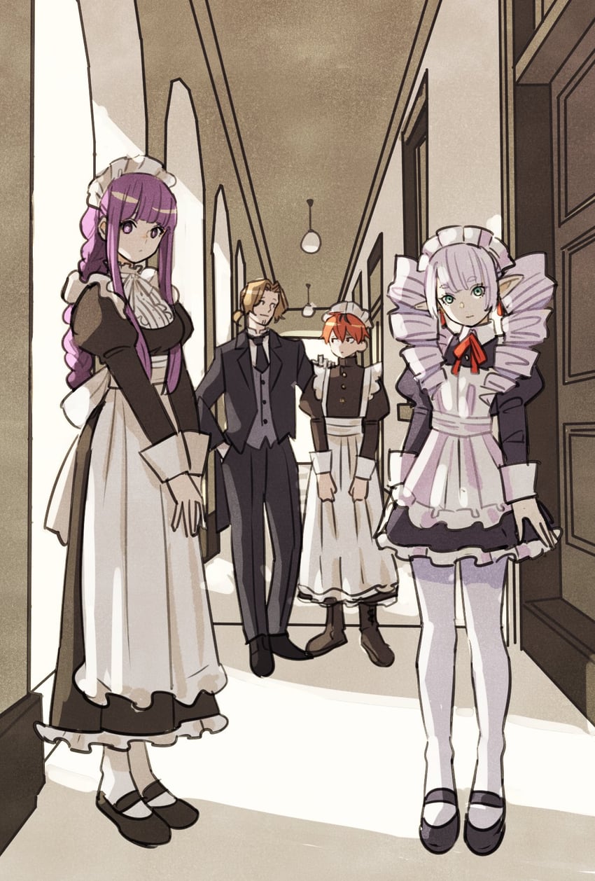 frieren, fern, stark, and sein (sousou no frieren) drawn by takeuchi_ryousuke