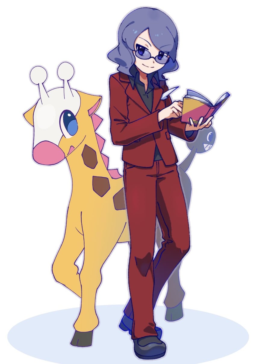 girafarig and lucian (pokemon and 1 more) drawn by omochi_(omotimotittona3)