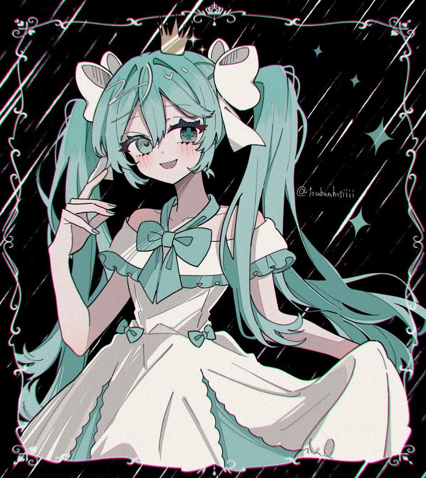 hatsune miku (vocaloid and 1 more) drawn by maca1227