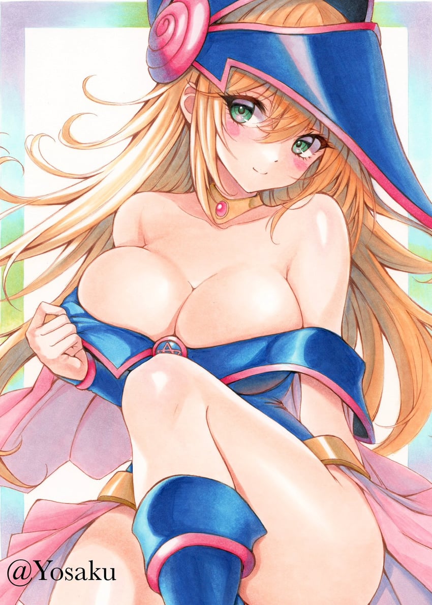 dark magician girl (yu-gi-oh!) drawn by yosaku_vs_hina