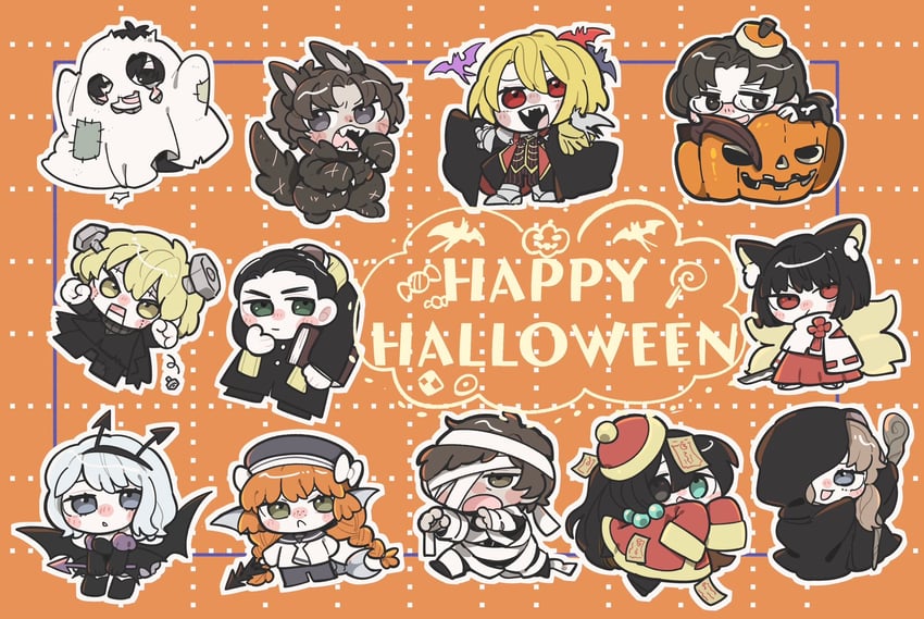 ishmael, don quixote, faust, sinclair, yi sang, and 7 more (project moon and 1 more) drawn by kojocho05