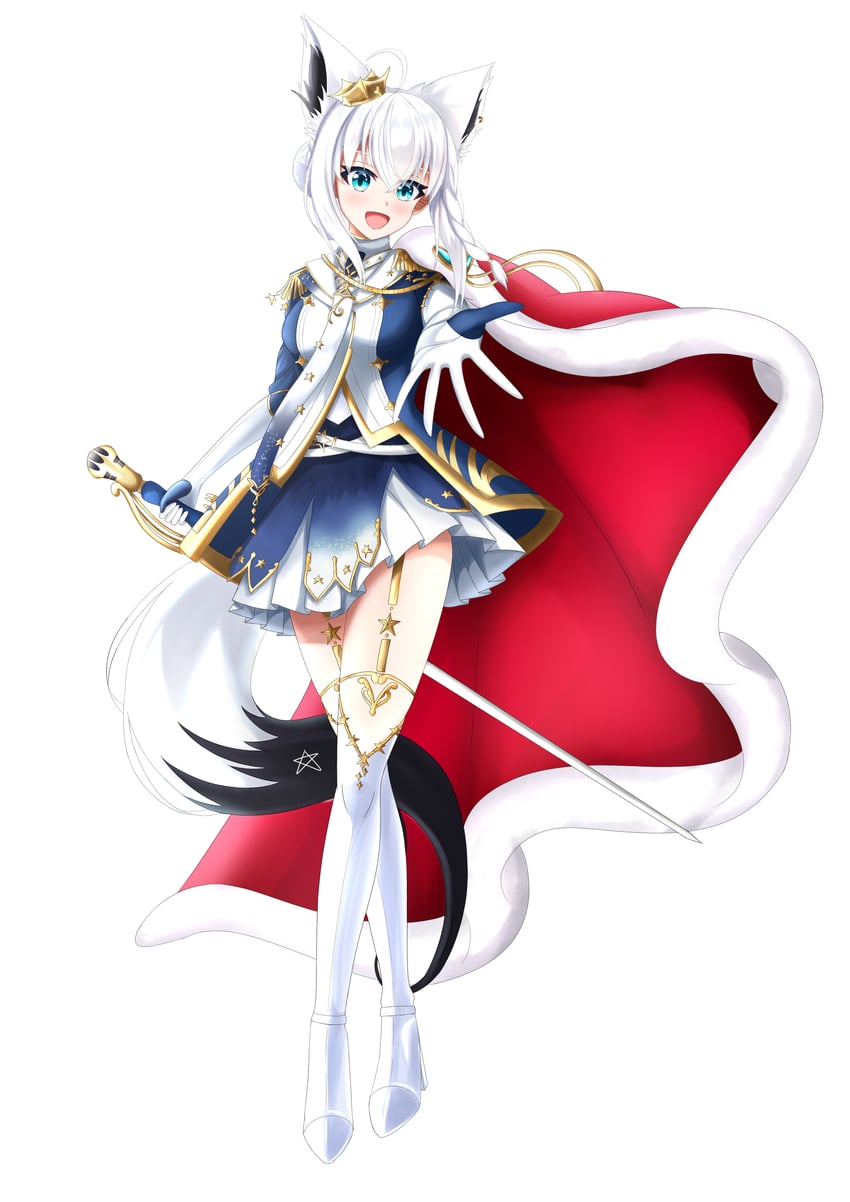 shirakami fubuki (hololive) drawn by ayana_haku