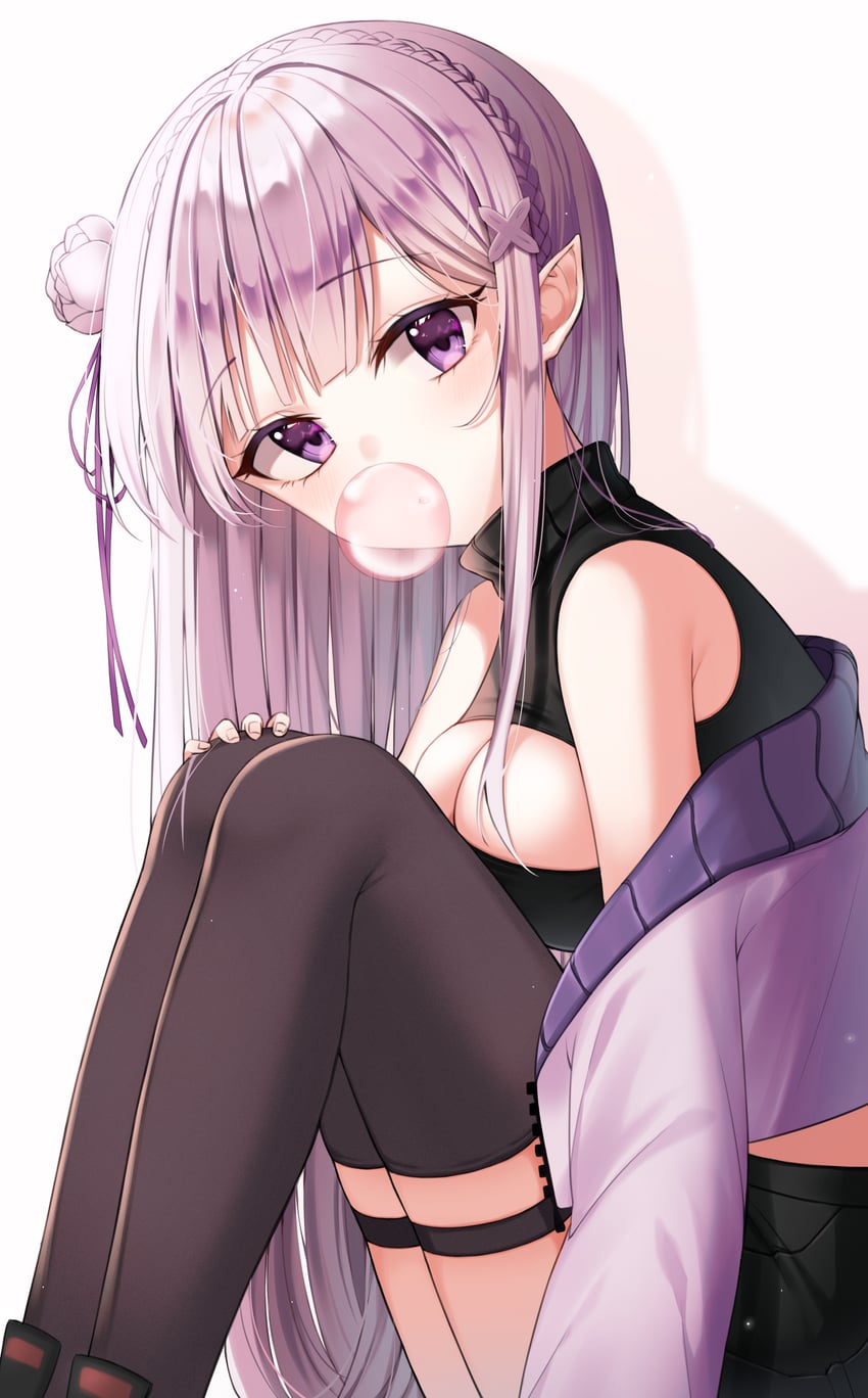 emilia (re:zero kara hajimeru isekai seikatsu) drawn by nea_(nea_77)