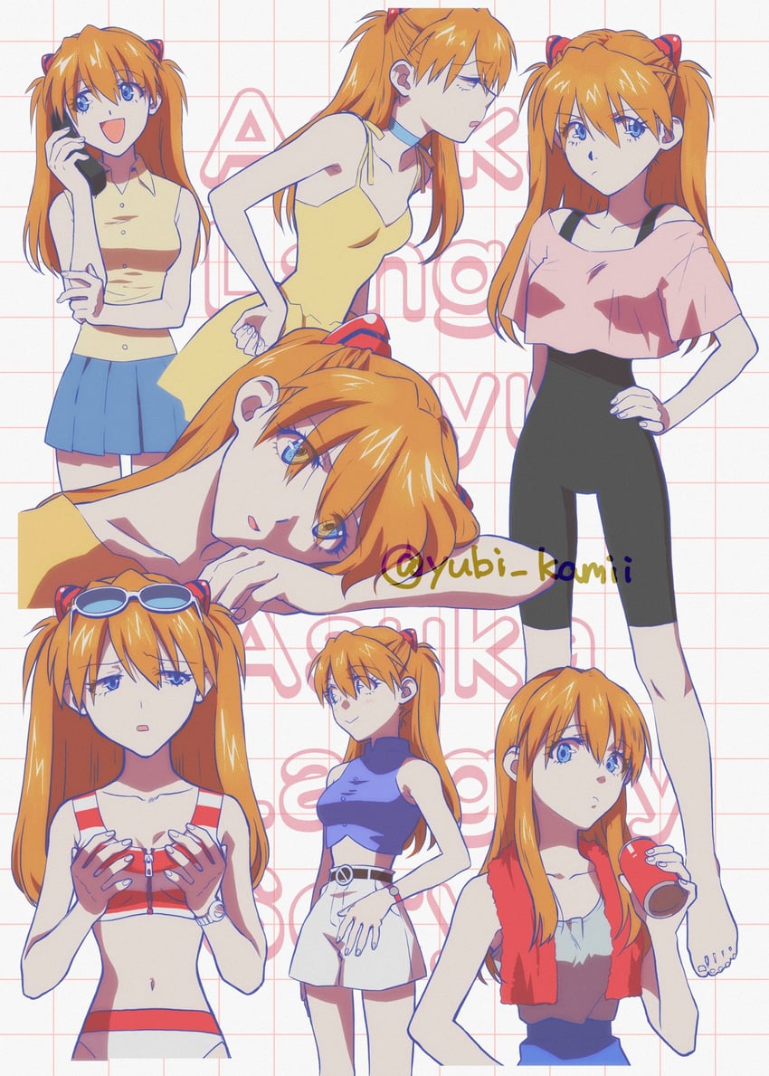 souryuu asuka langley (neon genesis evangelion) drawn by yubi_kamii