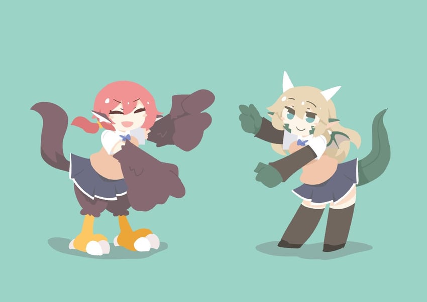 fio-chan and emilia (original) drawn by big_o_pants