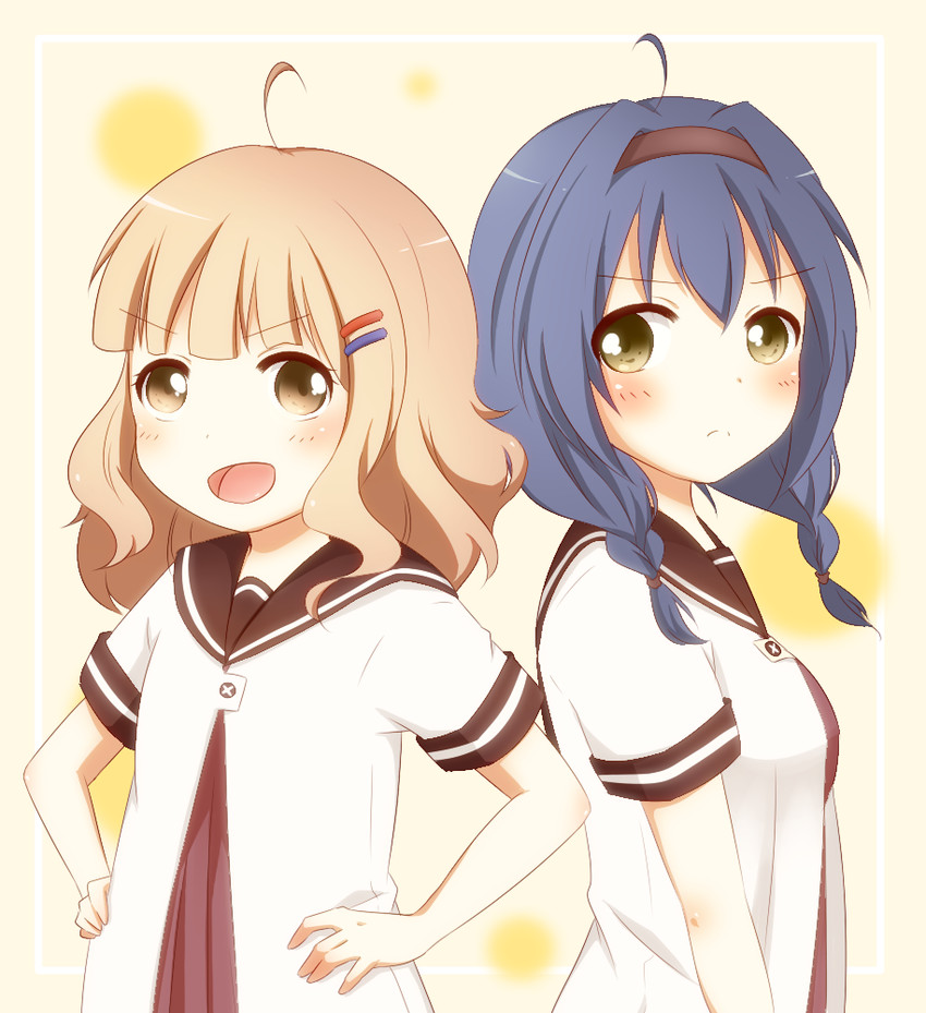 oomuro sakurako and furutani himawari (yuruyuri) drawn by koro_(ktdfn956)