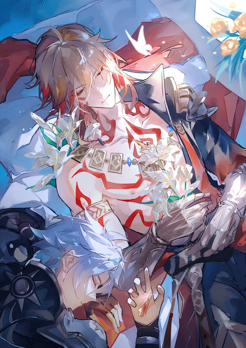 phainon and mydei (honkai and 1 more) drawn by yaliga