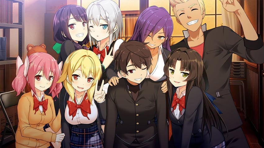 saion-ji enju, hanao akari, momochi myu, machiyuki ricka, yomoda tengge, and 3 more (moe! ninja girls)