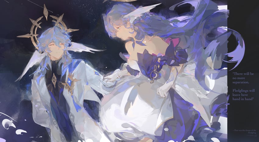 robin and sunday (honkai and 1 more) drawn by ahriii