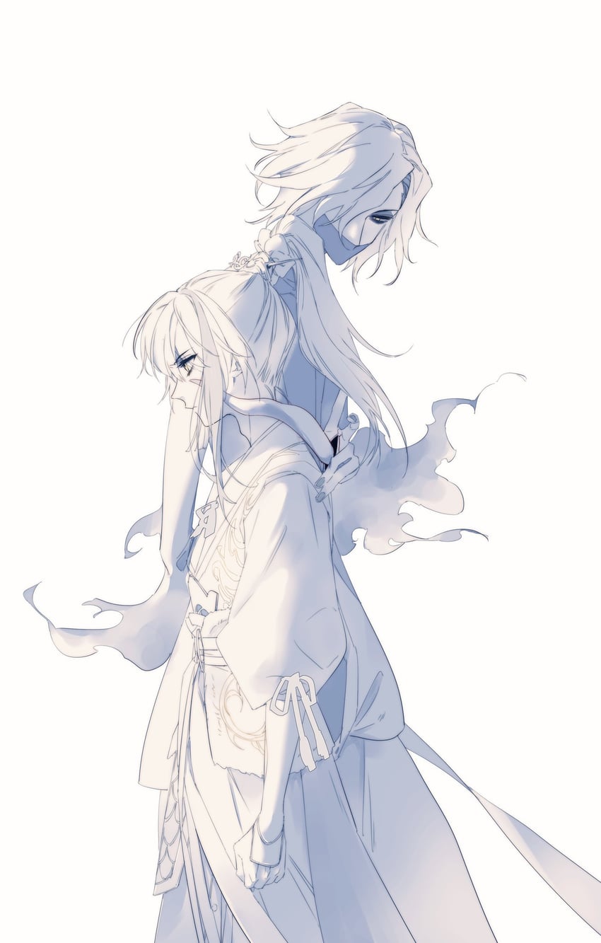 archer and caster (fate and 1 more) drawn by prayersleepsong
