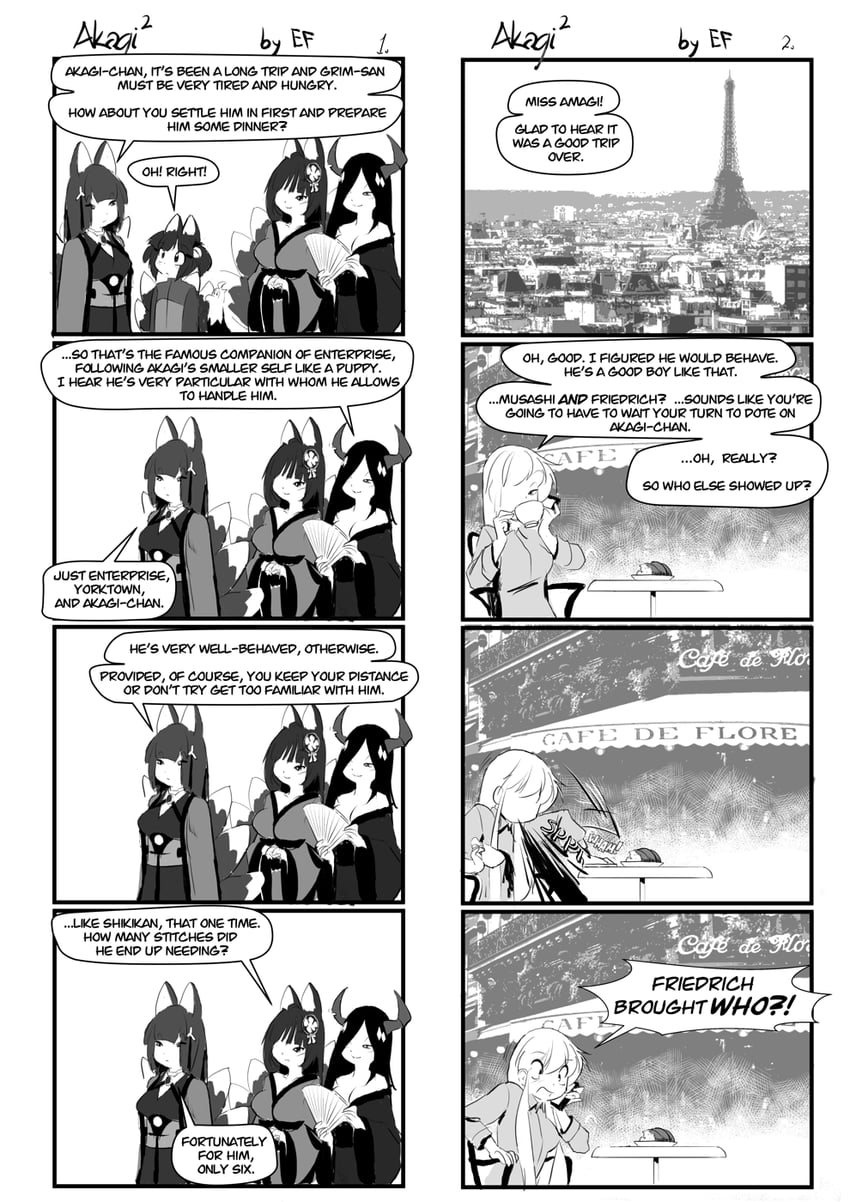 enterprise, amagi, musashi, friedrich der grosse, grim, and 1 more (azur lane) drawn by ethan_forsythe