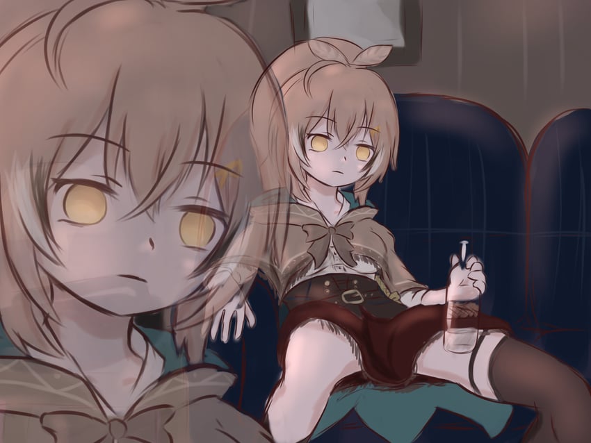 nanashi mumei and rich evans (hololive and 2 more) drawn by kokowoch