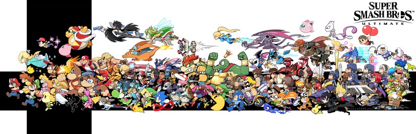 link, pikachu, princess zelda, cloud strife, kirby, and 91 more (pokemon and 58 more) drawn by mike_luckas