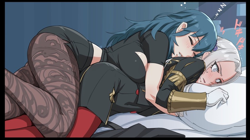 female byleth and edelgard von hresvelg (fire emblem and 1 more) drawn by mikoyan