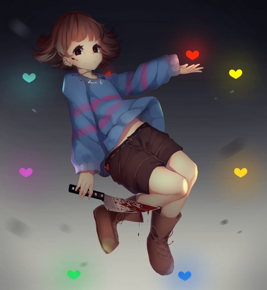 frisk (undertale) drawn by sasoura
