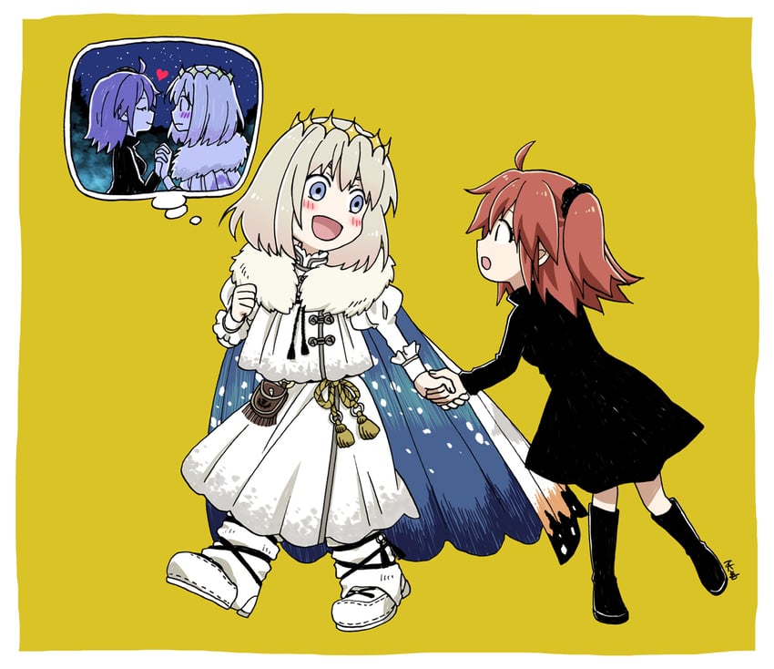 fujimaru ritsuka and oberon (fate and 1 more) drawn by amanogwazen