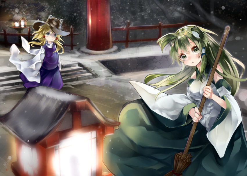 kochiya sanae and moriya suwako (touhou) drawn by syukou