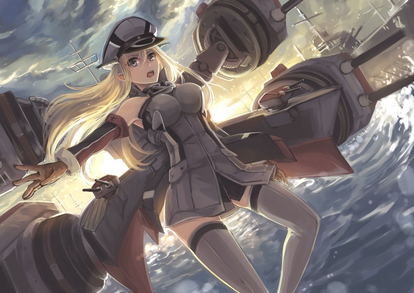 bismarck and bismarck kai (kantai collection) drawn by ks_(xephyrks)