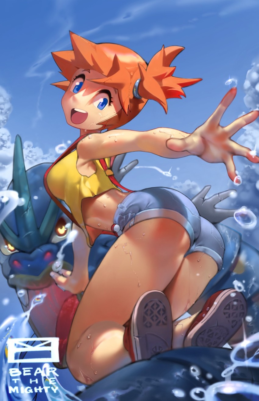 misty and gyarados (pokemon) drawn by bearthemighty